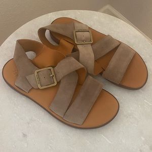 Kork-Ease Leather Flats. Size 8M. Nude/Beige